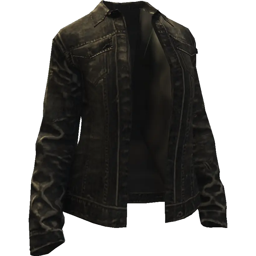 Открытая джинсовая куртка