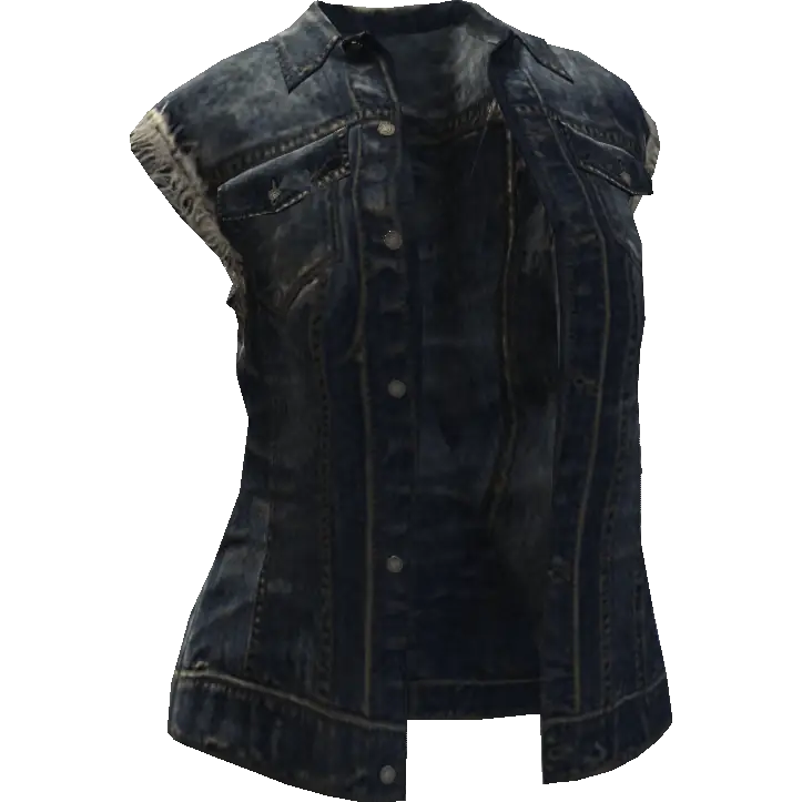 Открытая джинсовая жилетка