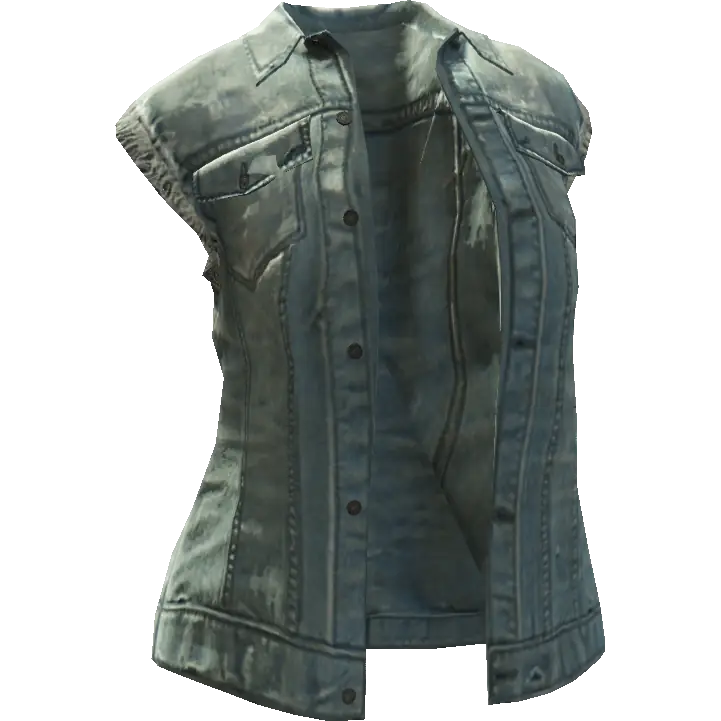 Открытая джинсовая жилетка