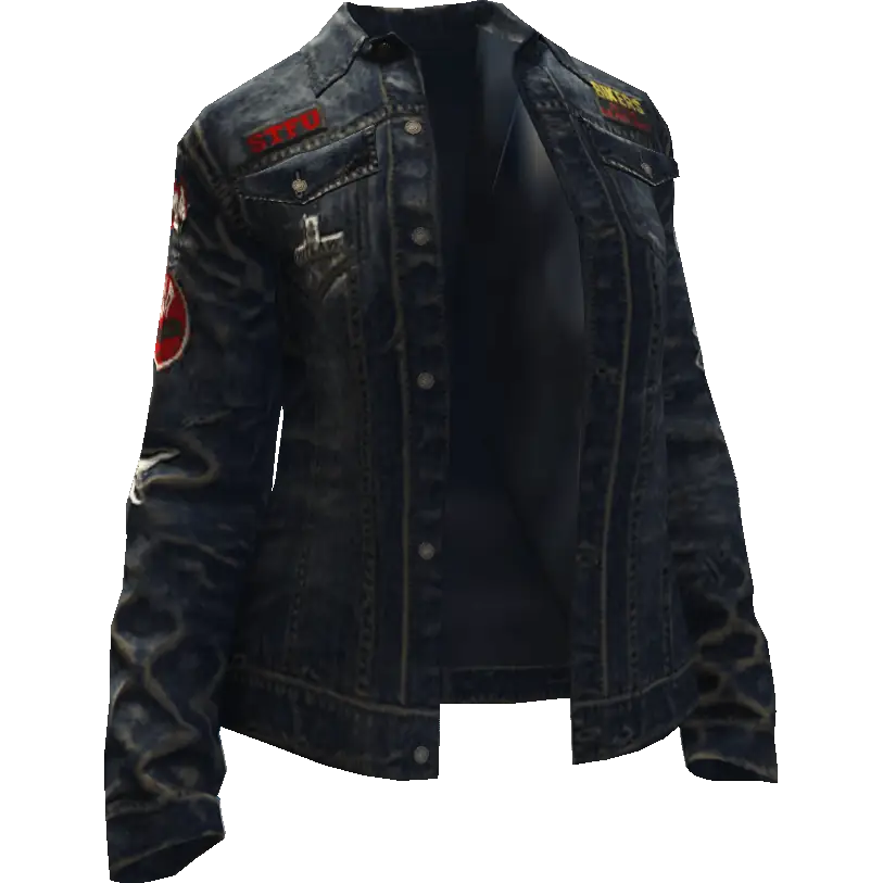 Байкерская джинсовка