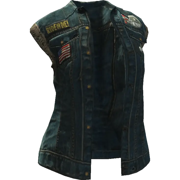 Байкерская джинсовая жилетка