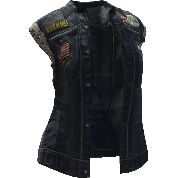 Байкерская джинсовая жилетка