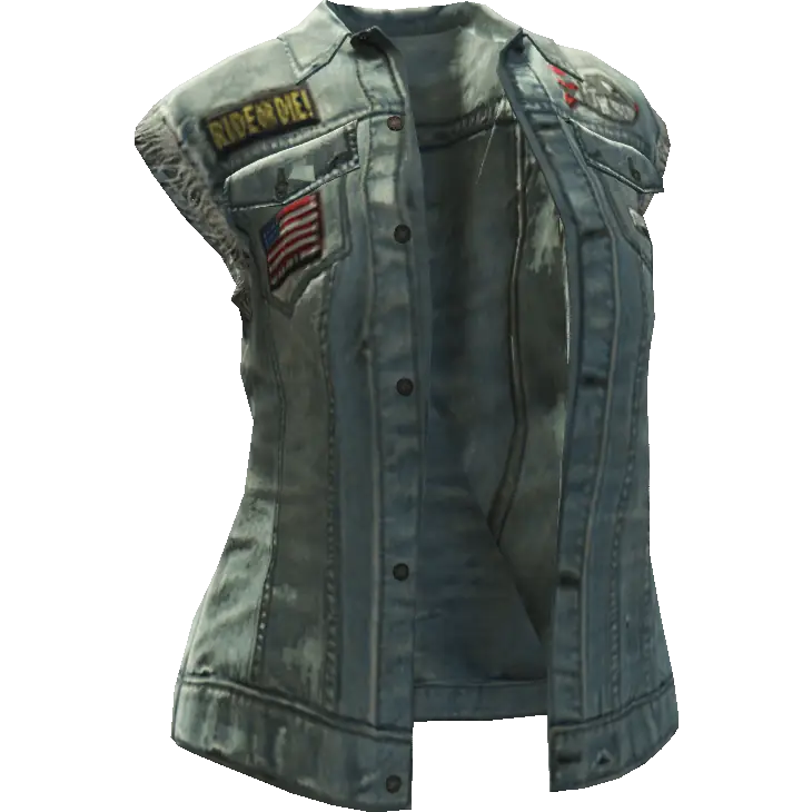 Байкерская джинсовая жилетка