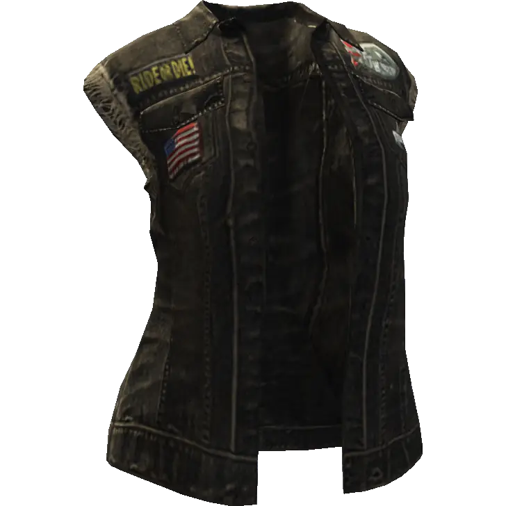 Байкерская джинсовая жилетка