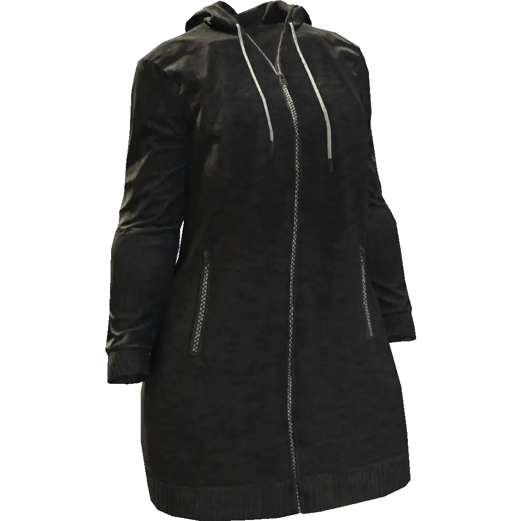 Закрытая длинная куртка