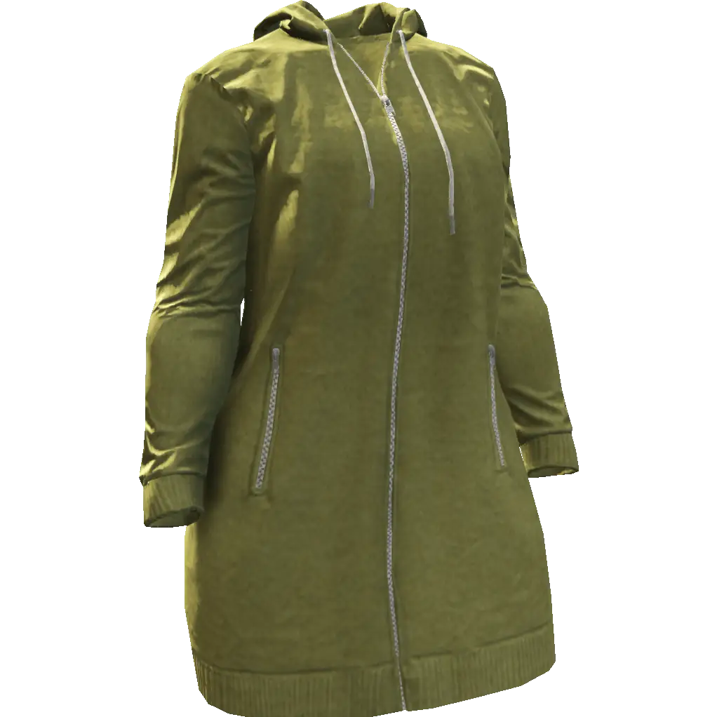 Закрытая длинная куртка