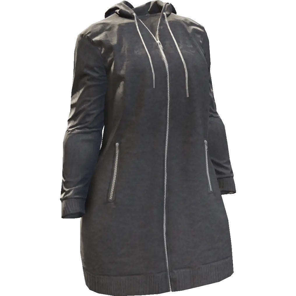 Закрытая длинная куртка