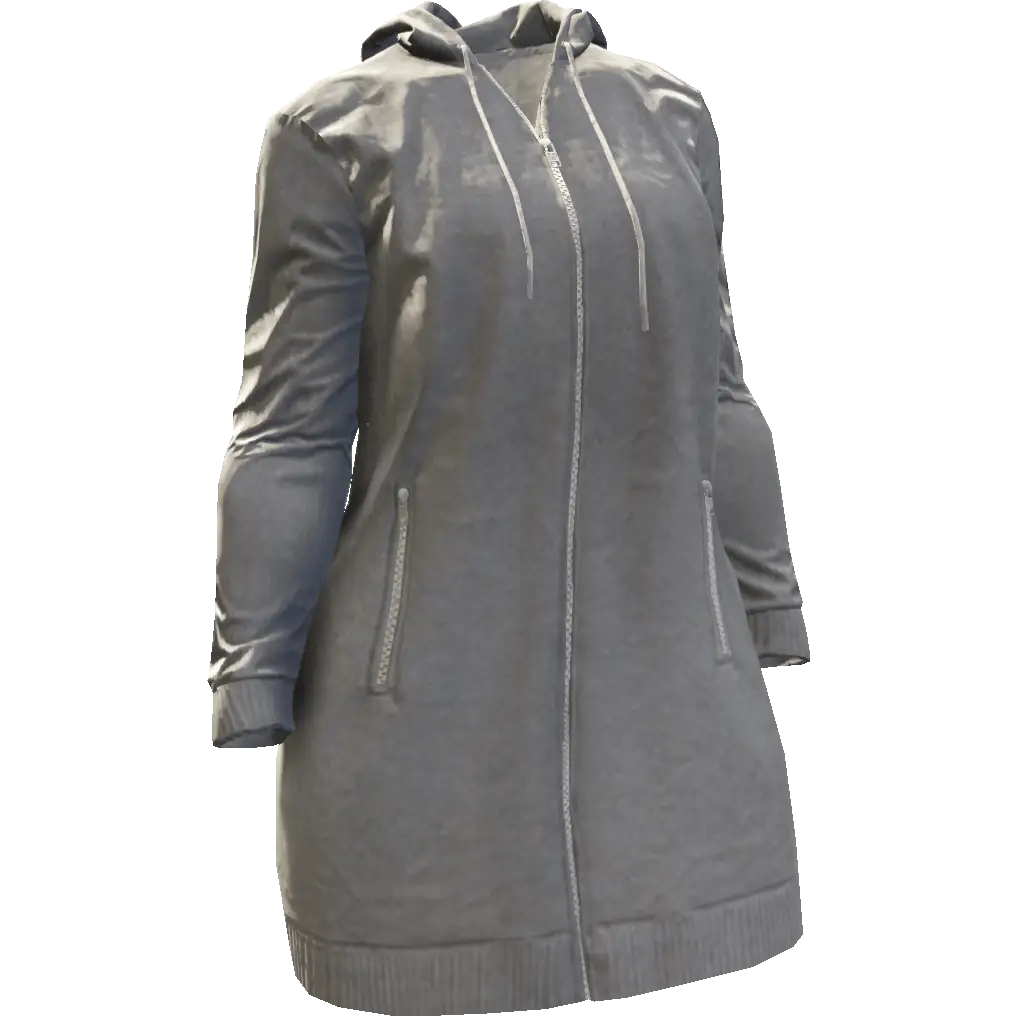 Закрытая длинная куртка