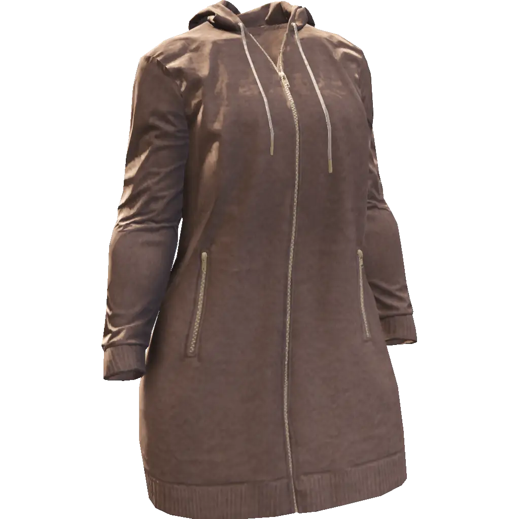 Закрытая длинная куртка