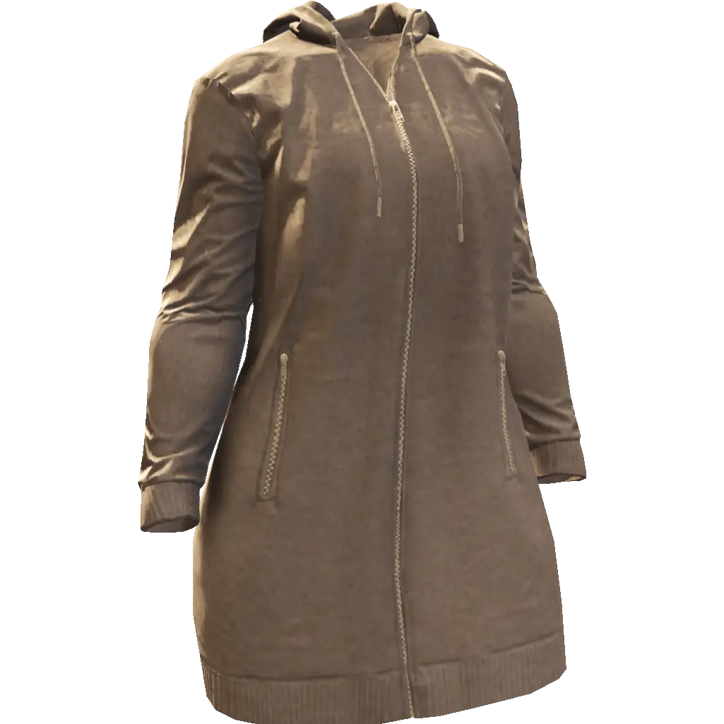 Закрытая длинная куртка