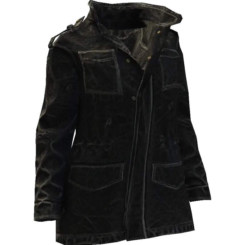 Куртка длинная на пуговицах