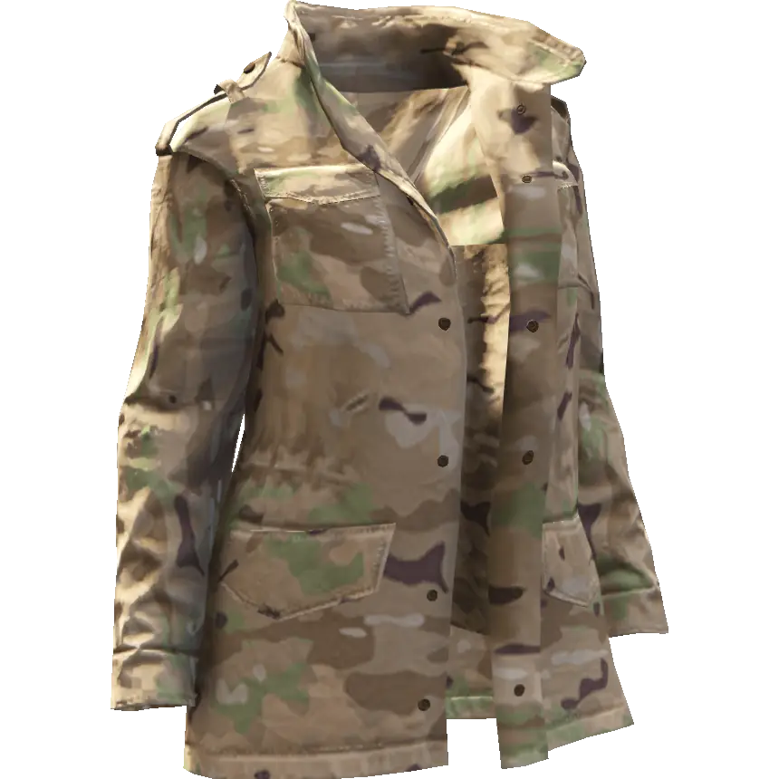 Куртка длинная на пуговицах расстегнутая