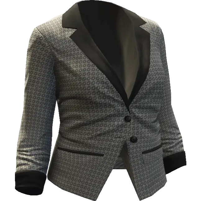 Деловой пиджак с двумя пуговицами офисный