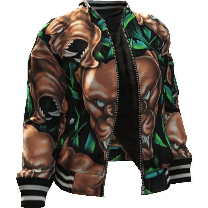 Открытая куртка с пантерами