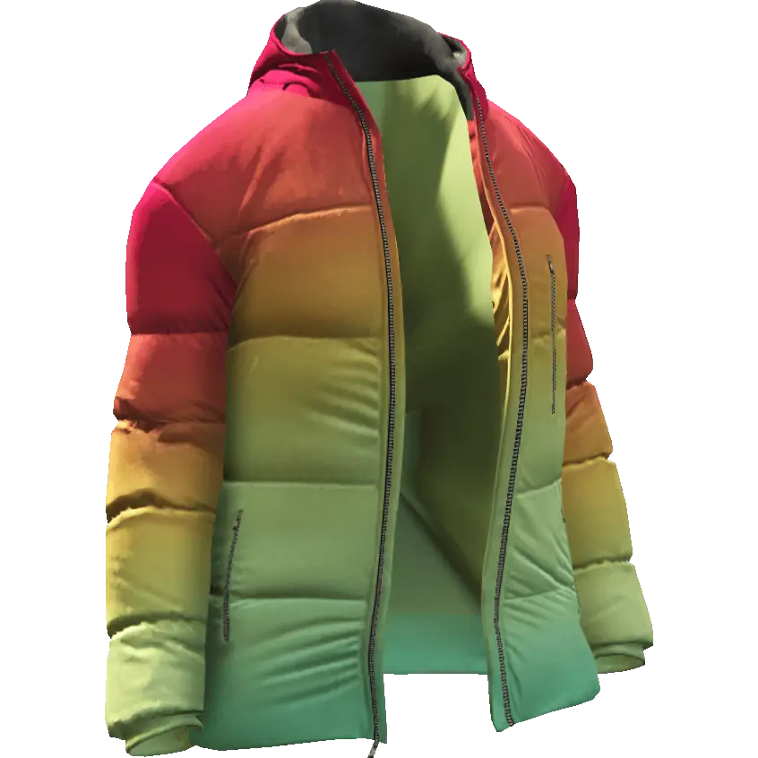 Разноцветная открытая куртка