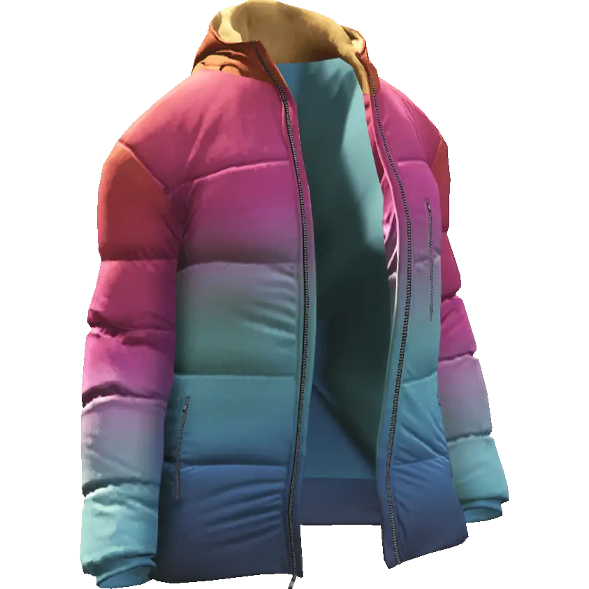 Разноцветная открытая куртка