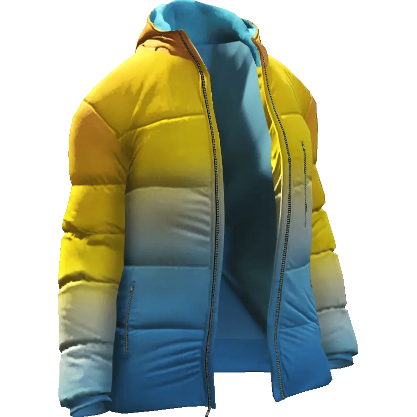 Разноцветная открытая куртка