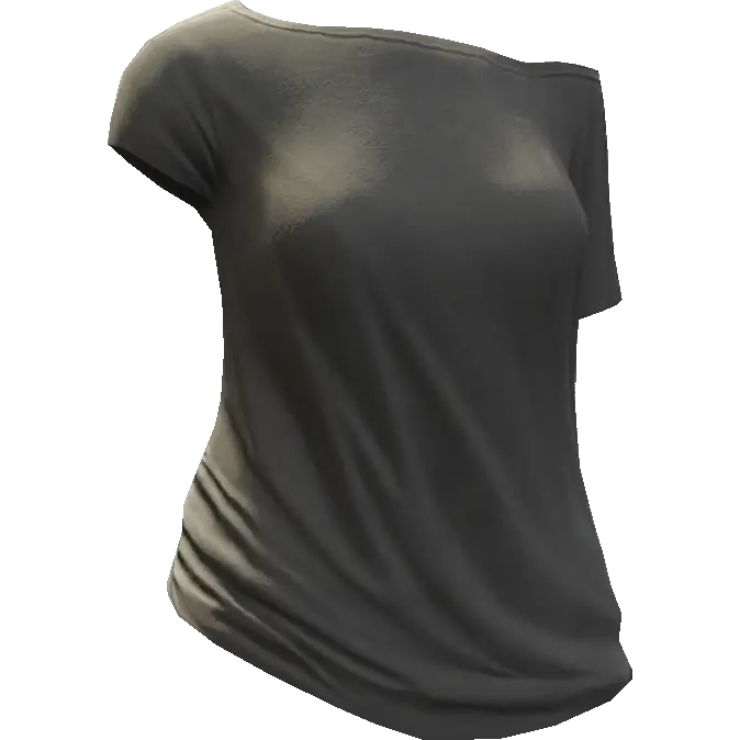 Футболка с оголенным плечом