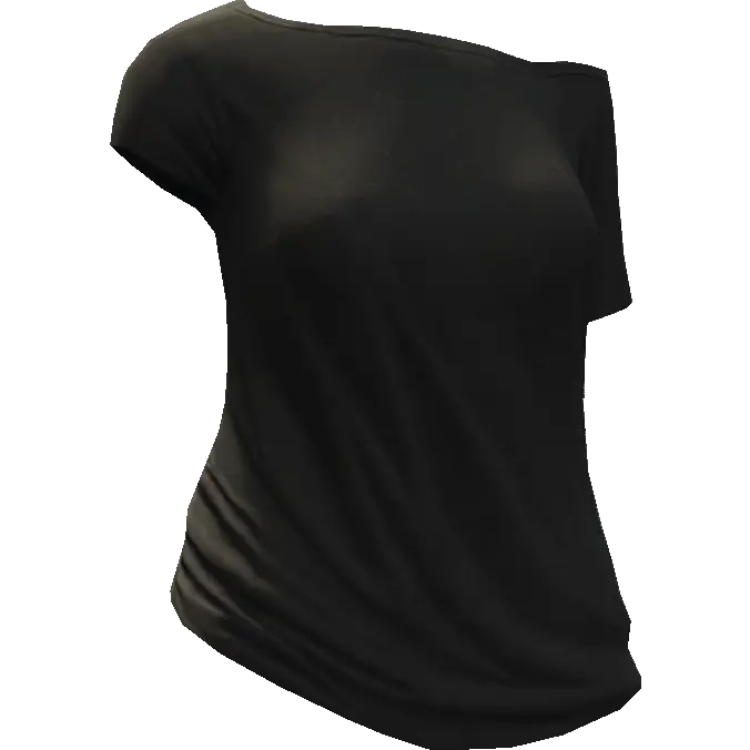 Футболка с оголенным плечом