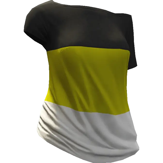 Футболка с оголенным плечом