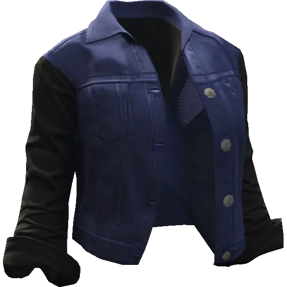 Джинсовая куртка двухцветная