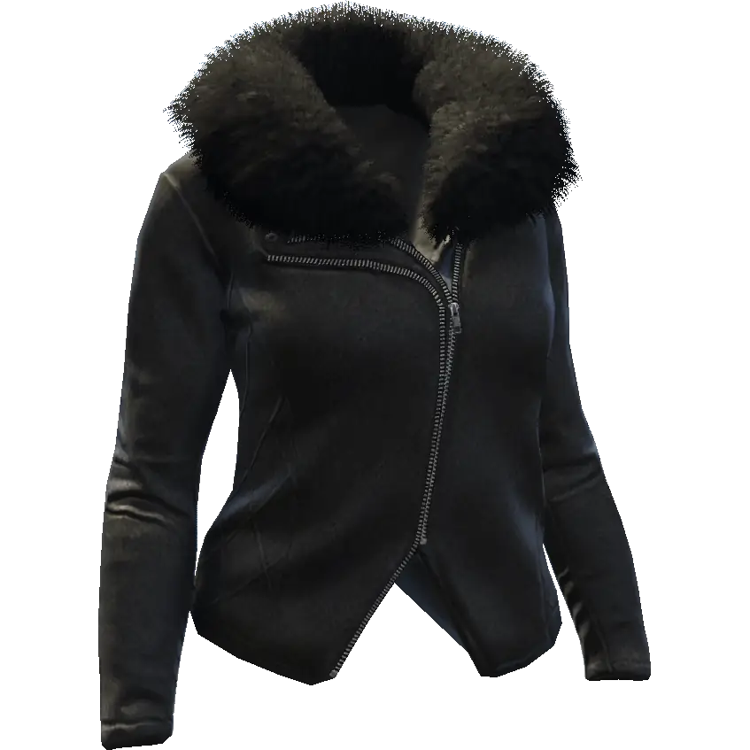 Куртка с мехом короткая