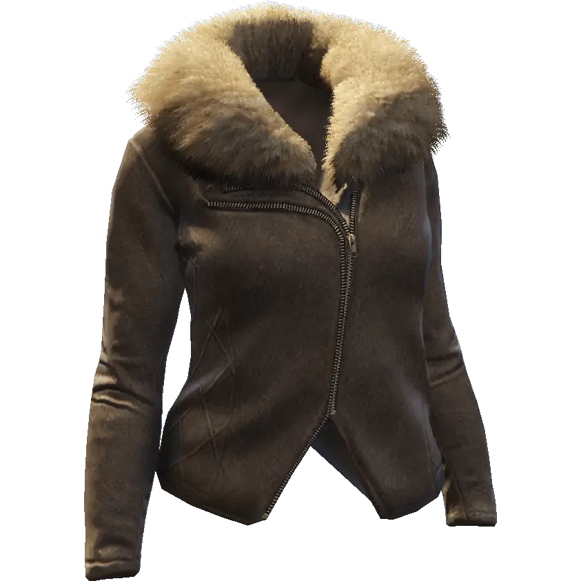 Куртка с мехом короткая