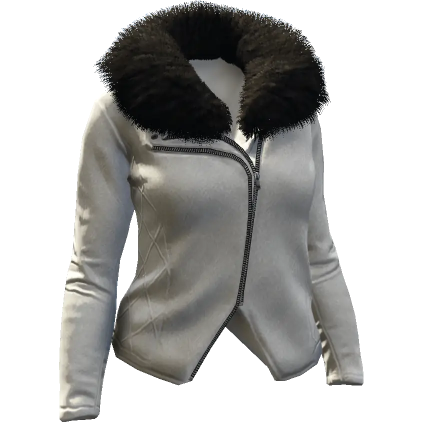 Куртка с мехом короткая