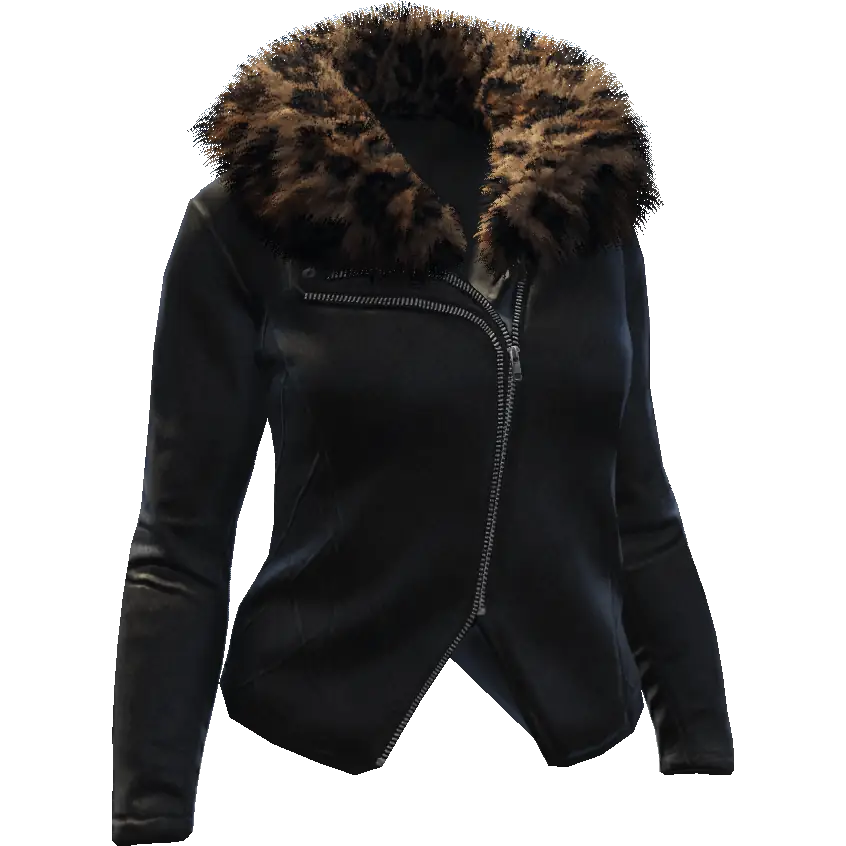 Куртка с мехом короткая