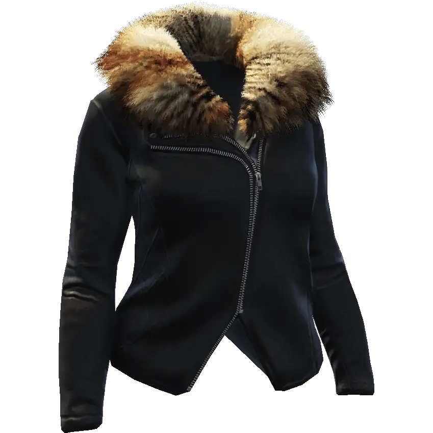 Куртка с мехом короткая