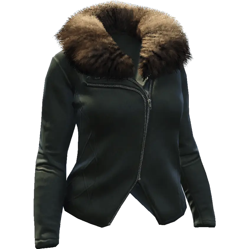 Куртка с мехом короткая