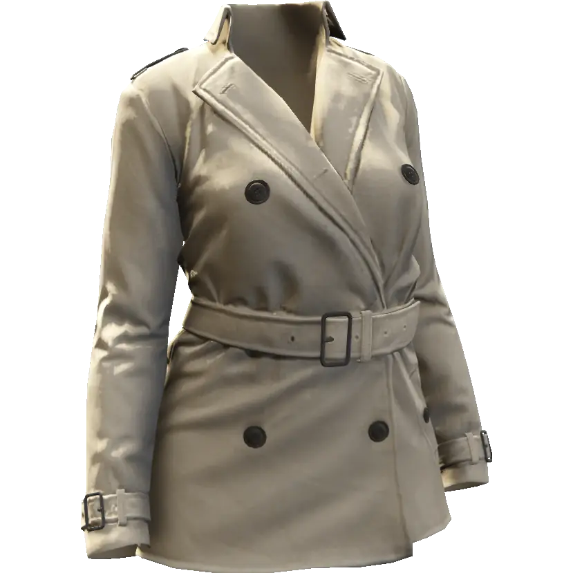 Закрытое пальто с ремнем