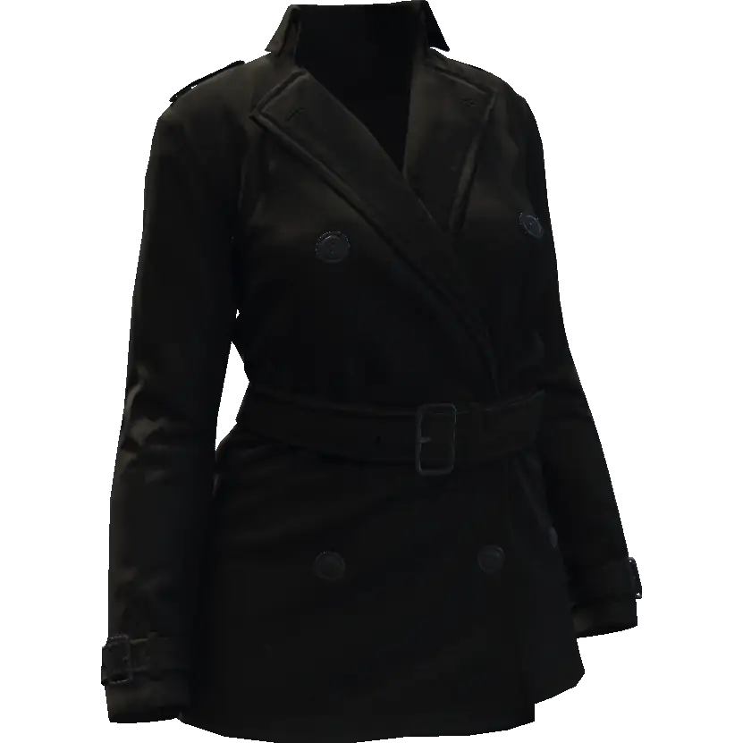 Закрытое пальто с ремнем