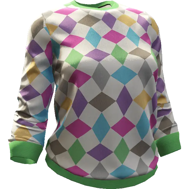 Свитер в ромбик