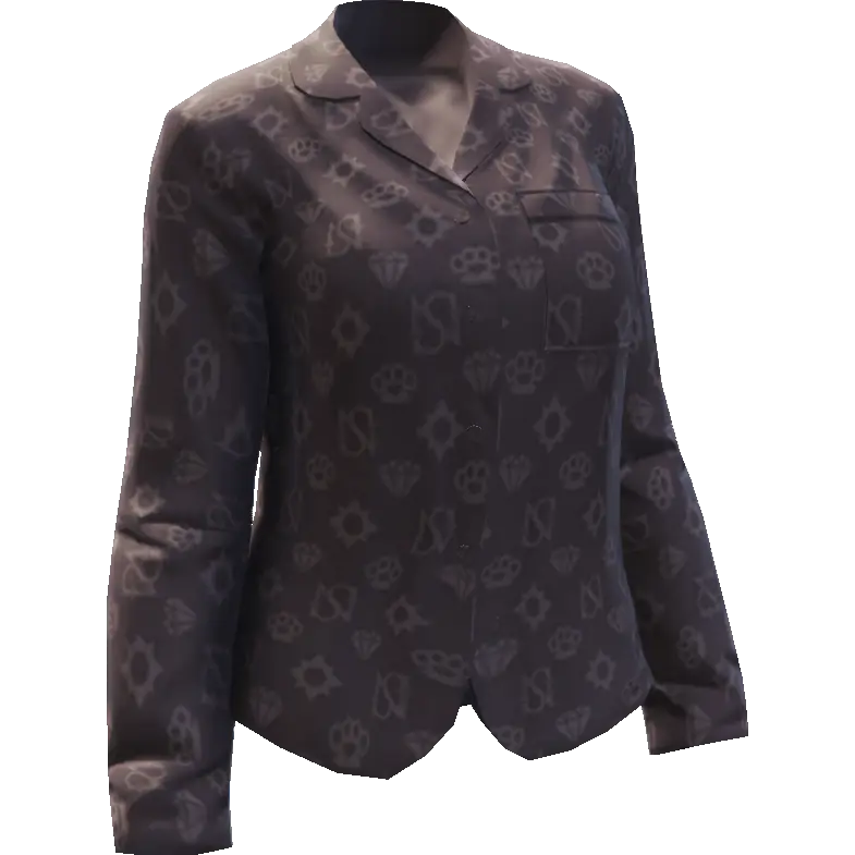 Пижамная рубашка с кармашком 