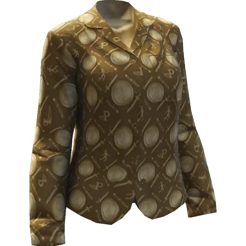 Пижамная рубашка с кармашком 