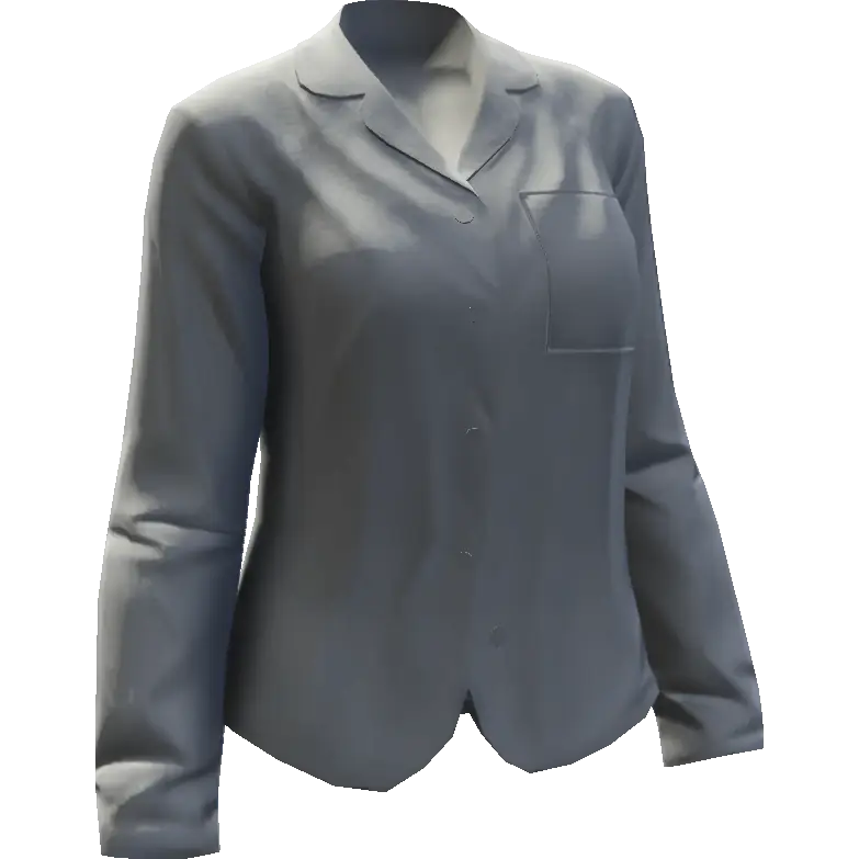 Пижамная рубашка с кармашком 