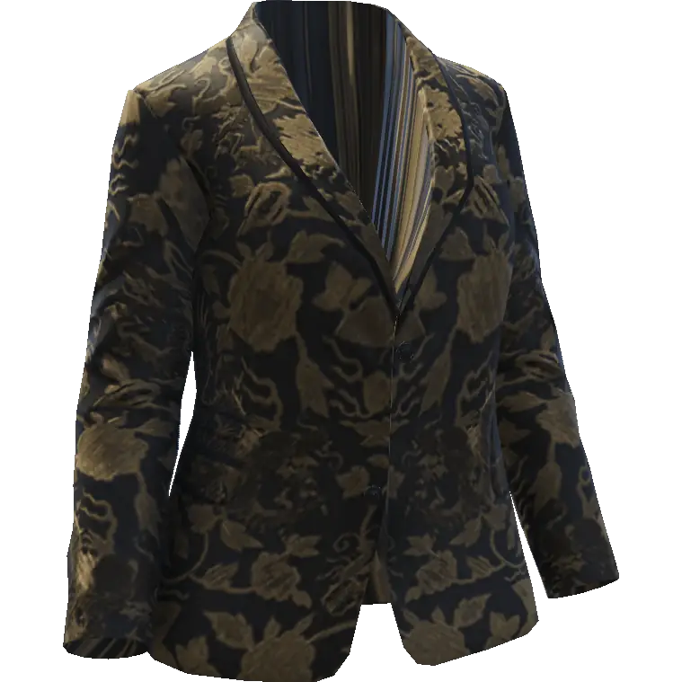 Закрытый пиджак с узорами