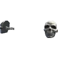 Серьга 'Череп' №2