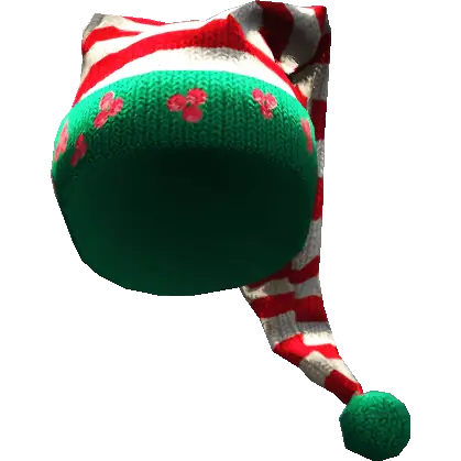 Шапка 'Новогодняя' с длинным бубоном