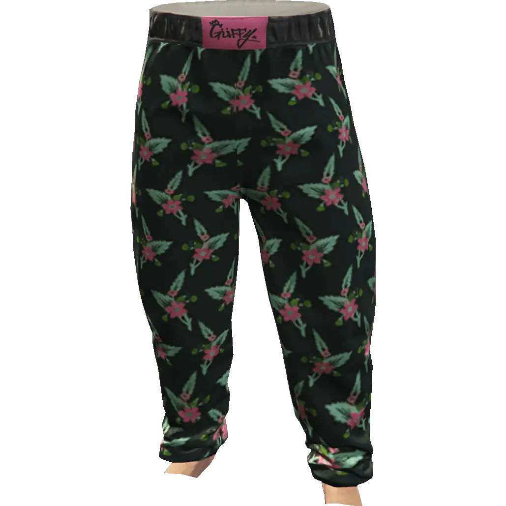 Свободные штаны с цветами