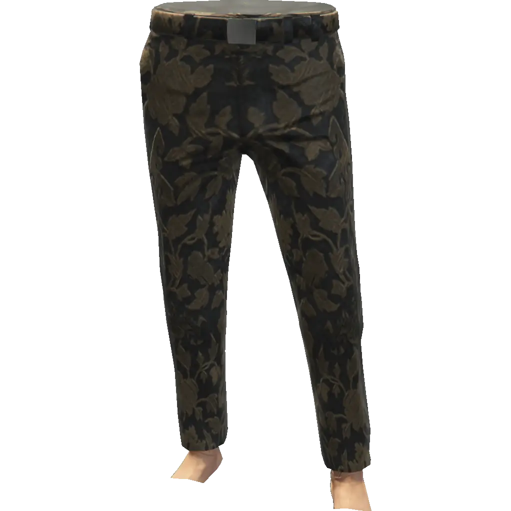 Зауженные брюки с узором