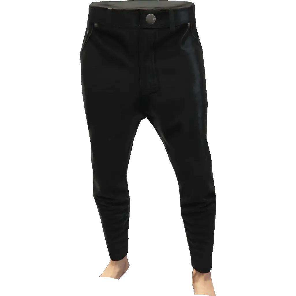 Зауженные джинсы латексные