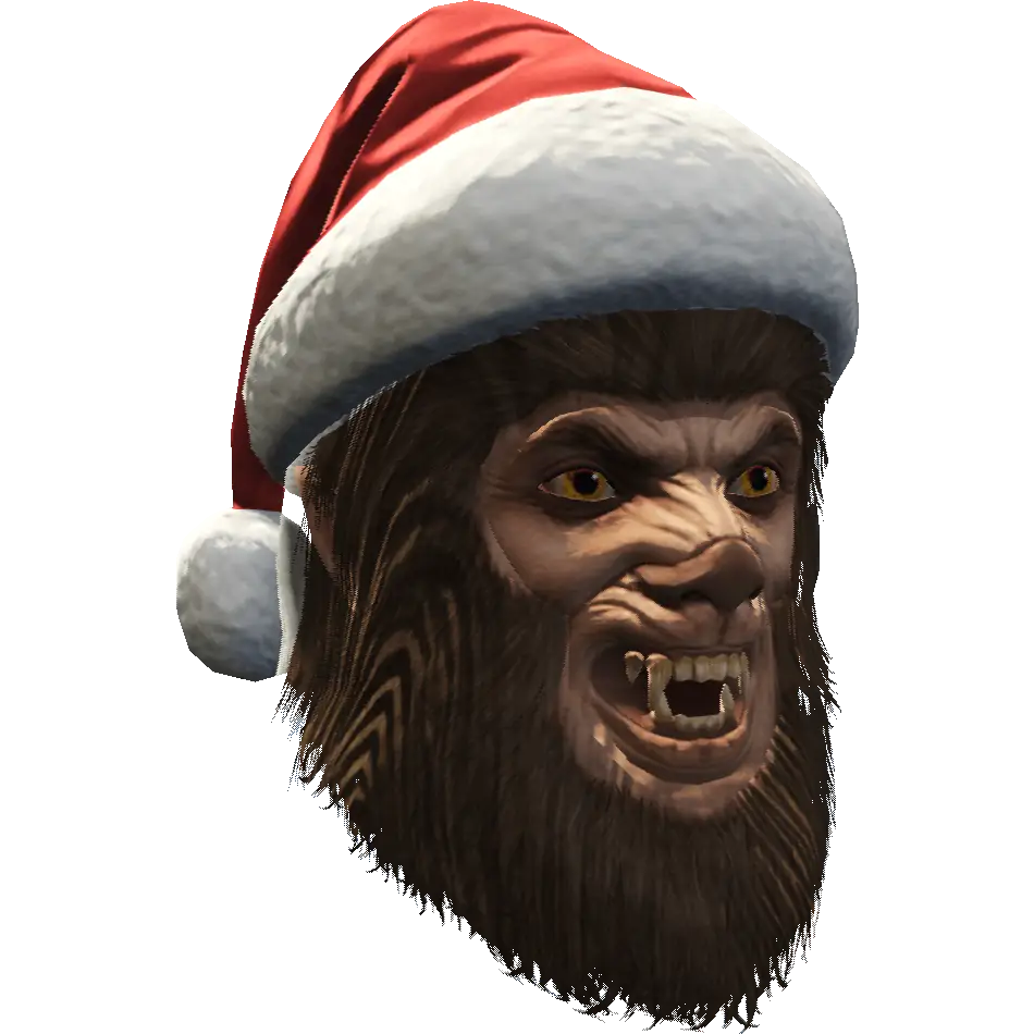 Йети с шапкой Санты