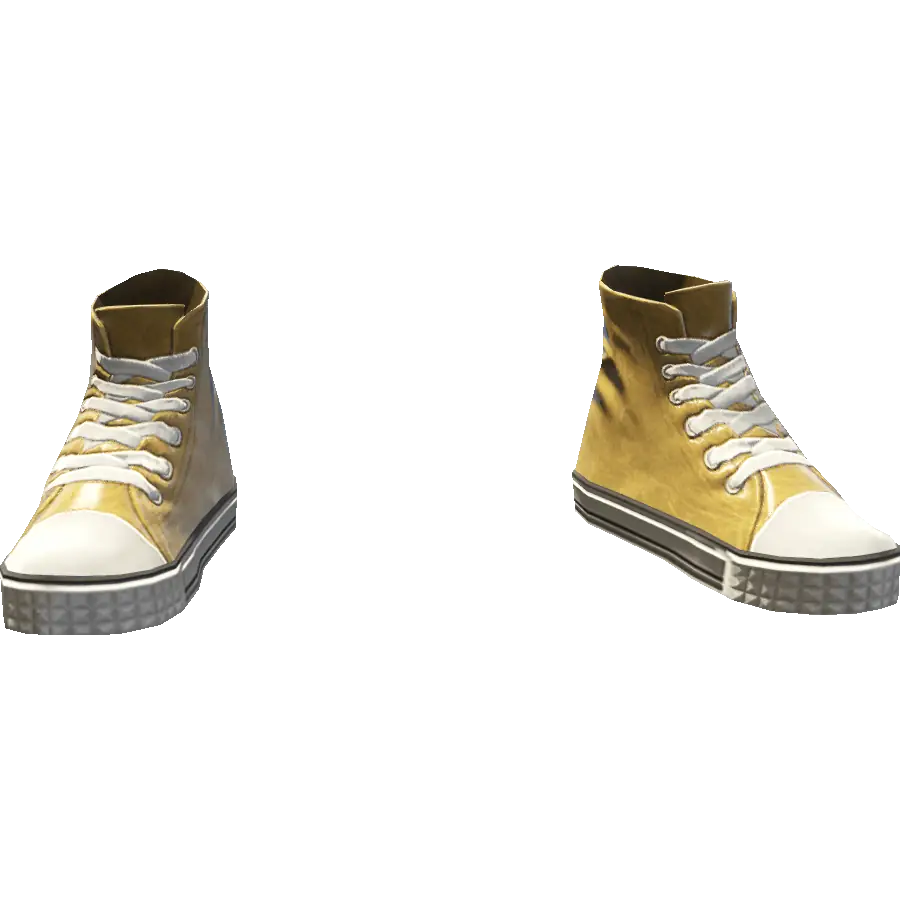 Кеды высокие желтые