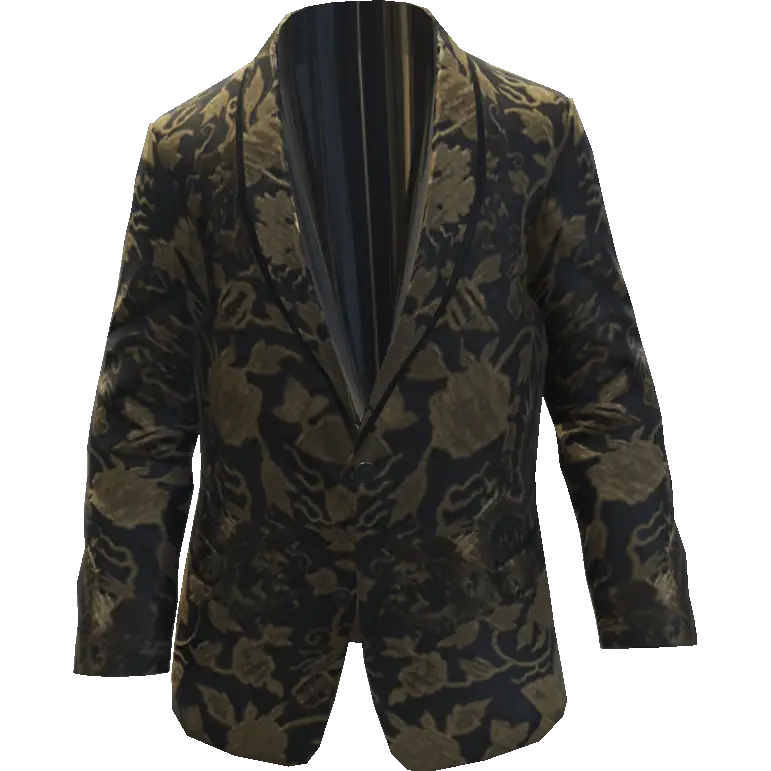 Пиджак с узором лесной с рукавами