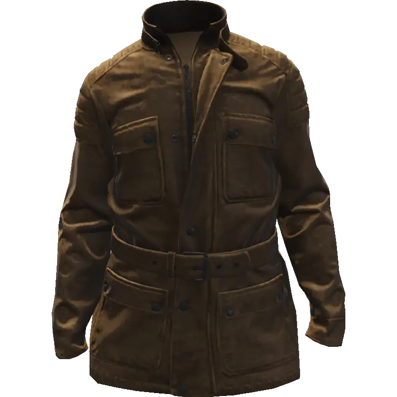 Куртка потертая кожаная