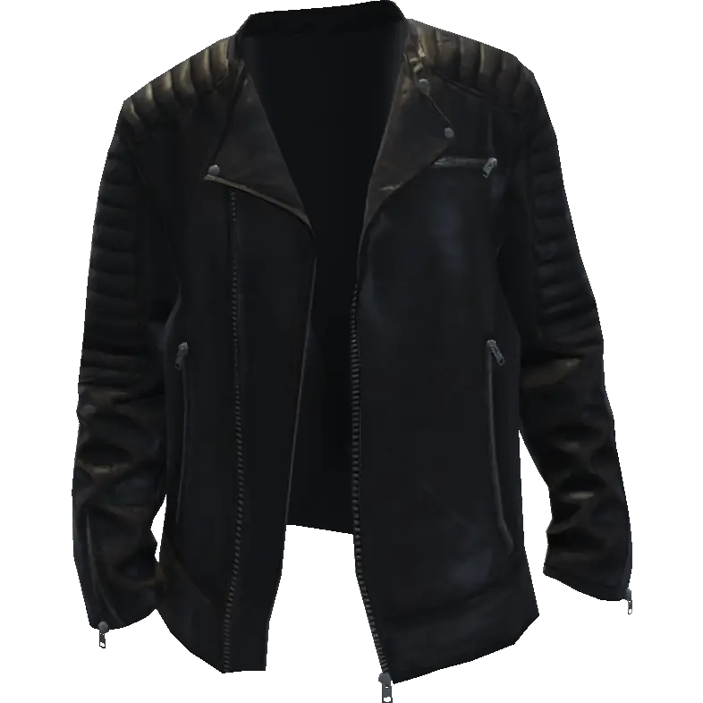 Кожаная куртка со вставками