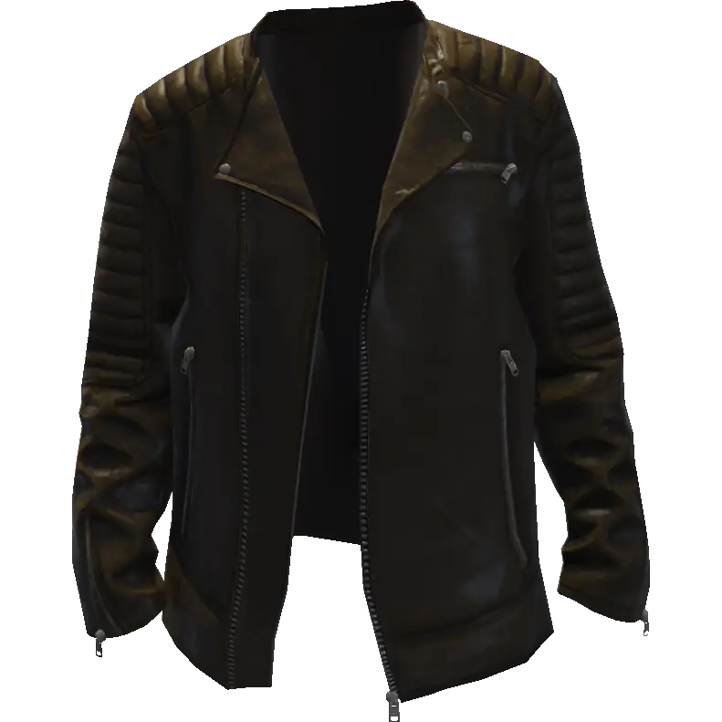 Кожаная куртка со вставками