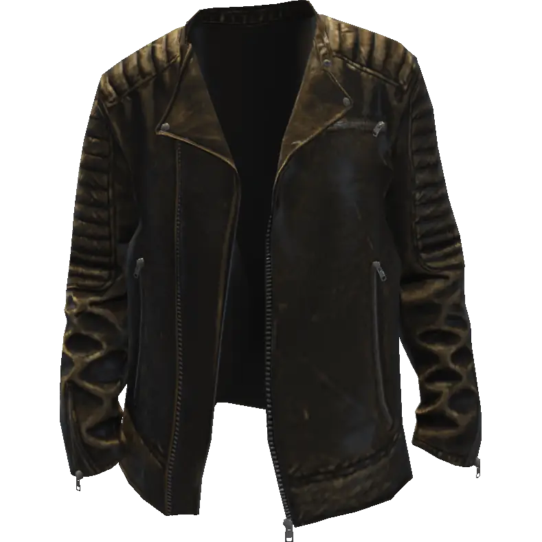 Кожаная куртка со вставками